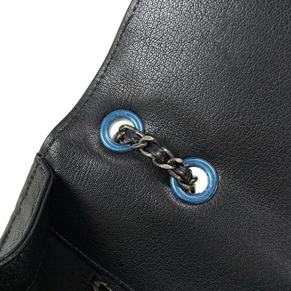 CHANEL V-Stitching (Chevron)/2.55/Gabriel Flap - Black Dark Navy - Picture 11 of 16